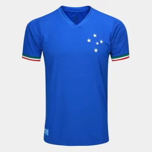 Camisa Cruzeiro Retrô Palestra Azul Masculina